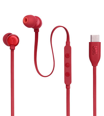 אוזניות IN EAR אדום  JBL TUNE T310C - TYPE C קונ