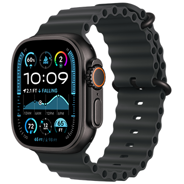 שעון חכם APPLE WATCH ULTRA2 49 Black Titanium Black Ocean Band