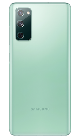 סמארטפון Samsung Galaxy S20 FE 5G בצבע ירוק מנטה - מאחור