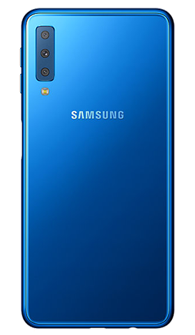 סמארטפון Kit Samsung Galaxy A7 (2018) blue - צד אחורי