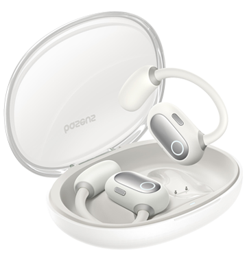 אוזניות ספורט Baseus Eli Sport1open-ear TWSלבן קונ